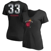 Alonzo Mourning Women's Miami Heat Black Midnight Mascot T-Shirt