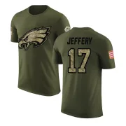 Alshon Jeffery Philadelphia Eagles Olive Salute to Service Legend T-Shirt