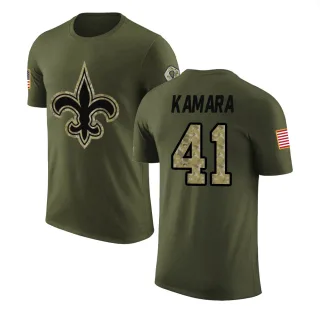 Alvin Kamara New Orleans Saints Olive Salute to Service Legend T-Shirt