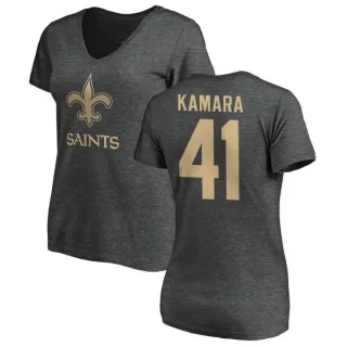 Alvin Kamara Women's New Orleans Saints One Color T-Shirt - Ash