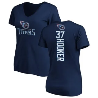 Amani Hooker Women's Tennessee Titans Backer Slim Fit T-Shirt - Navy