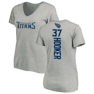 Amani Hooker Women's Tennessee Titans Backer V-Neck T-Shirt - Ash