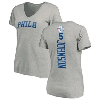 Amir Johnson Women's Philadelphia 76ers Ash Backer T-Shirt
