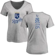 Amos Otis Women's Kansas City Royals Backer Slim Fit T-Shirt - Ash