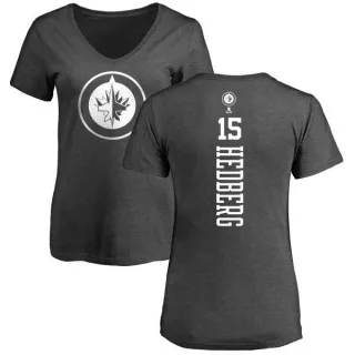 Anders Hedberg Women's Winnipeg Jets One Color Backer T-Shirt - Charcoal