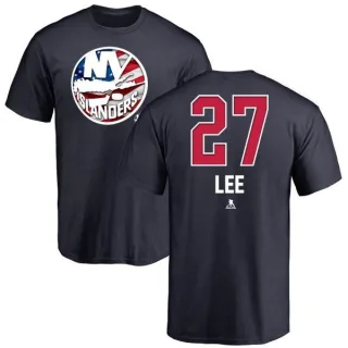 Anders Lee New York Islanders Name and Number Banner Wave T-Shirt - Navy