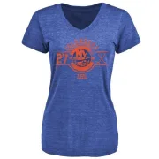 Anders Lee Women's New York Islanders Insignia Tri-Blend T-Shirt - Royal