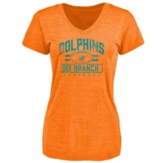 Andre Branch Women's Miami Dolphins Flanker Tri-Blend T-Shirt - Orange