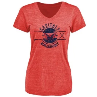 Andre Burakovsky Women's Washington Capitals Insignia Tri-Blend T-Shirt - Red