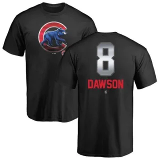 Andre Dawson Chicago Cubs Midnight Mascot T-Shirt - Black