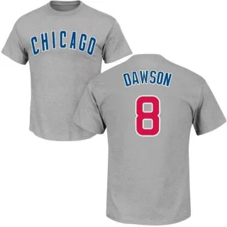 Andre Dawson Chicago Cubs Name & Number T-Shirt - Gray