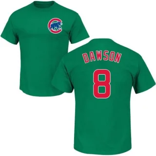 Andre Dawson Chicago Cubs St. Patrick's Day Name & Number T-Shirt - Green