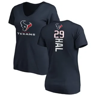 Andre Hal Women's Houston Texans Backer Slim Fit T-Shirt - Navy