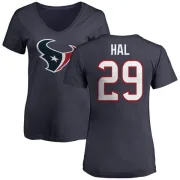 Andre Hal Women's Houston Texans Name & Number Logo Slim Fit T-Shirt - Navy