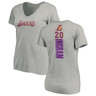 Andre Ingram Women's Los Angeles Lakers Ash Backer T-Shirt