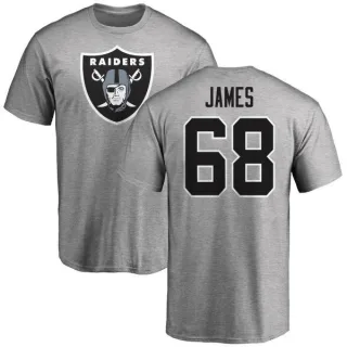 Andre James Oakland Raiders Name & Number Logo T-Shirt - Ash