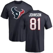 Andre Johnson Houston Texans Name & Number Logo T-Shirt - Navy