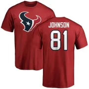 Andre Johnson Houston Texans Name & Number Logo T-Shirt - Red