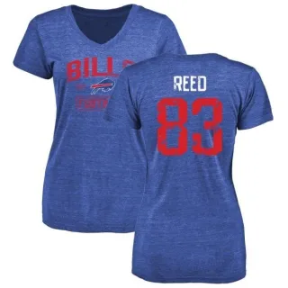 Andre Reed Women's Buffalo Bills Distressed Name & Number Tri-Blend T-Shirt - Royal