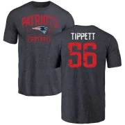 Andre Tippett New England Patriots Navy Distressed Name & Number Tri-Blend T-Shirt