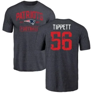 Andre Tippett New England Patriots Navy Distressed Name & Number Tri-Blend T-Shirt