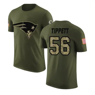 Andre Tippett New England Patriots Olive Salute to Service Legend T-Shirt