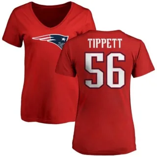 Andre Tippett Women's New England Patriots Name & Number Logo Slim Fit T-Shirt - Red