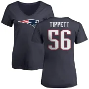 Andre Tippett Women's New England Patriots Name & Number Logo T-Shirt - Navy