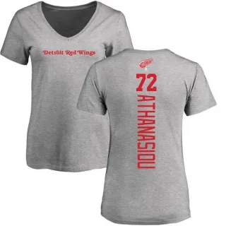 Andreas Athanasiou Women's Detroit Red Wings Backer T-Shirt - Ash