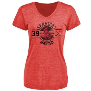 Andreas Englund Women's Ottawa Senators Insignia Tri-Blend T-Shirt - Red