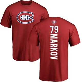 Andrei Markov Montreal Canadiens Backer T-Shirt - Red