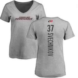 Andrei Svechnikov Women's Carolina Hurricanes Backer T-Shirt - Ash