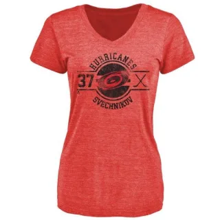 Andrei Svechnikov Women's Carolina Hurricanes Insignia Tri-Blend T-Shirt - Red