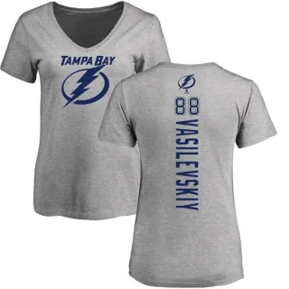 Andrei Vasilevskiy Women's Tampa Bay Lightning Backer T-Shirt - Ash