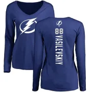 Andrei Vasilevskiy Women's Tampa Bay Lightning Backer V-Neck Long-Sleeve T-Shirt - Royal