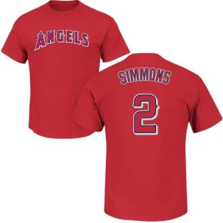 Andrelton Simmons Los Angeles Angels of Anaheim Name & Number T-Shirt - Red