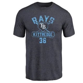 Andrew Kittredge Tampa Bay Rays Base Runner Tri-Blend T-Shirt - Navy