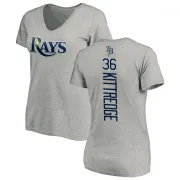 Andrew Kittredge Women's Tampa Bay Rays Backer Slim Fit T-Shirt - Ash