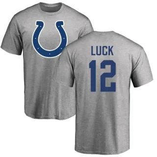 Andrew Luck Indianapolis Colts Name & Number Logo T-Shirt - Ash