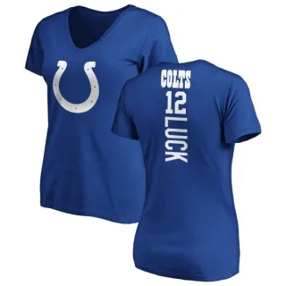 Andrew Luck Women's Indianapolis Colts Backer Slim Fit T-Shirt - Royal