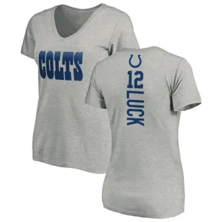 Andrew Luck Women's Indianapolis Colts Backer V-Neck T-Shirt - Ash