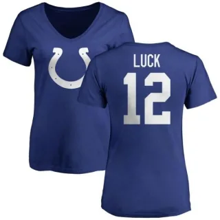 Andrew Luck Women's Indianapolis Colts Name & Number Logo Slim Fit T-Shirt - Royal