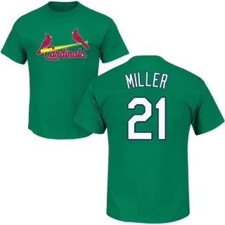 Andrew Miller St. Louis Cardinals St. Patrick's Day Name & Number T-Shirt - Green