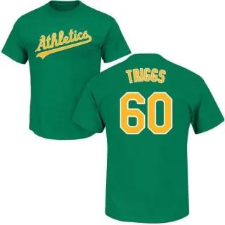 Andrew Triggs Oakland Athletics Name & Number T-Shirt - Green
