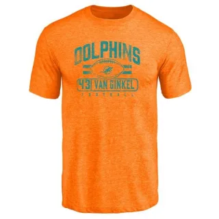 Andrew Van Ginkel Miami Dolphins Flanker Tri-Blend T-Shirt - Orange