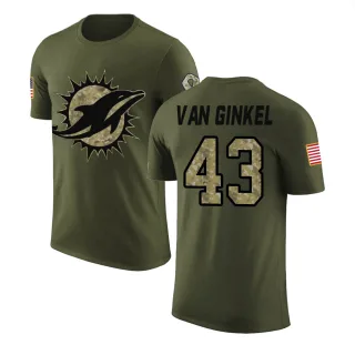 Andrew Van Ginkel Miami Dolphins Olive Salute to Service Legend T-Shirt