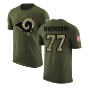 Andrew Whitworth Los Angeles Rams Olive Salute to Service Legend T-Shirt