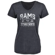 Andrew Whitworth Women's Los Angeles Rams Flanker Tri-Blend T-Shirt - Navy