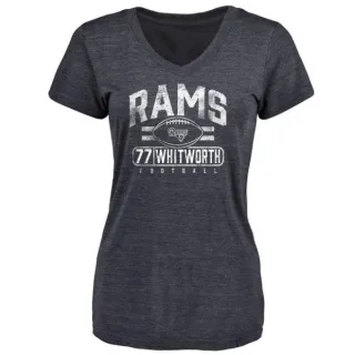 Andrew Whitworth Women's Los Angeles Rams Flanker Tri-Blend T-Shirt - Navy