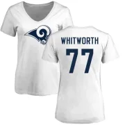 Andrew Whitworth Women's Los Angeles Rams Name & Number Logo Slim Fit T-Shirt - White